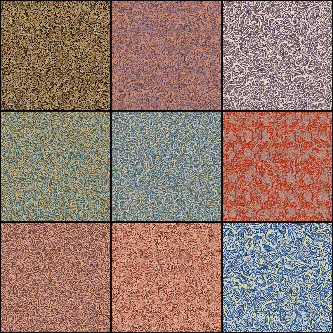 Kalamkari Block Kalamkari Print Patterns PNG Collection Etsy