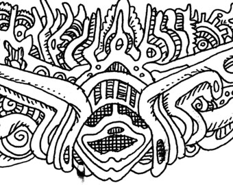 Squiggle Bookmark Drawing 4