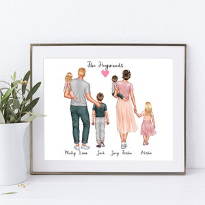 Foto di famiglia personalizzata con bambino in braccio, include cani / A4 / A5 / Biglietto d'auguri