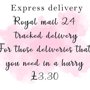 Express delivery, royal mail 24 tracked