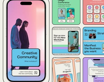 200 plantillas de Canva para Instagram para marca personal / Diseños únicos de publicaciones en redes sociales