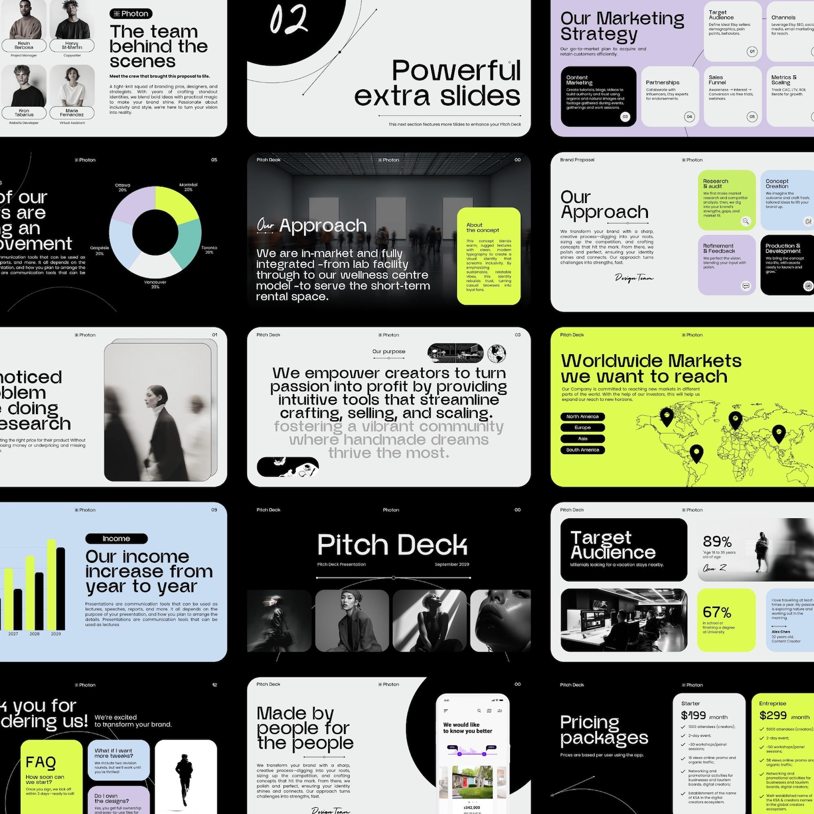 Business Pitch Deck Canva Template | Startup Investor Presentation ...