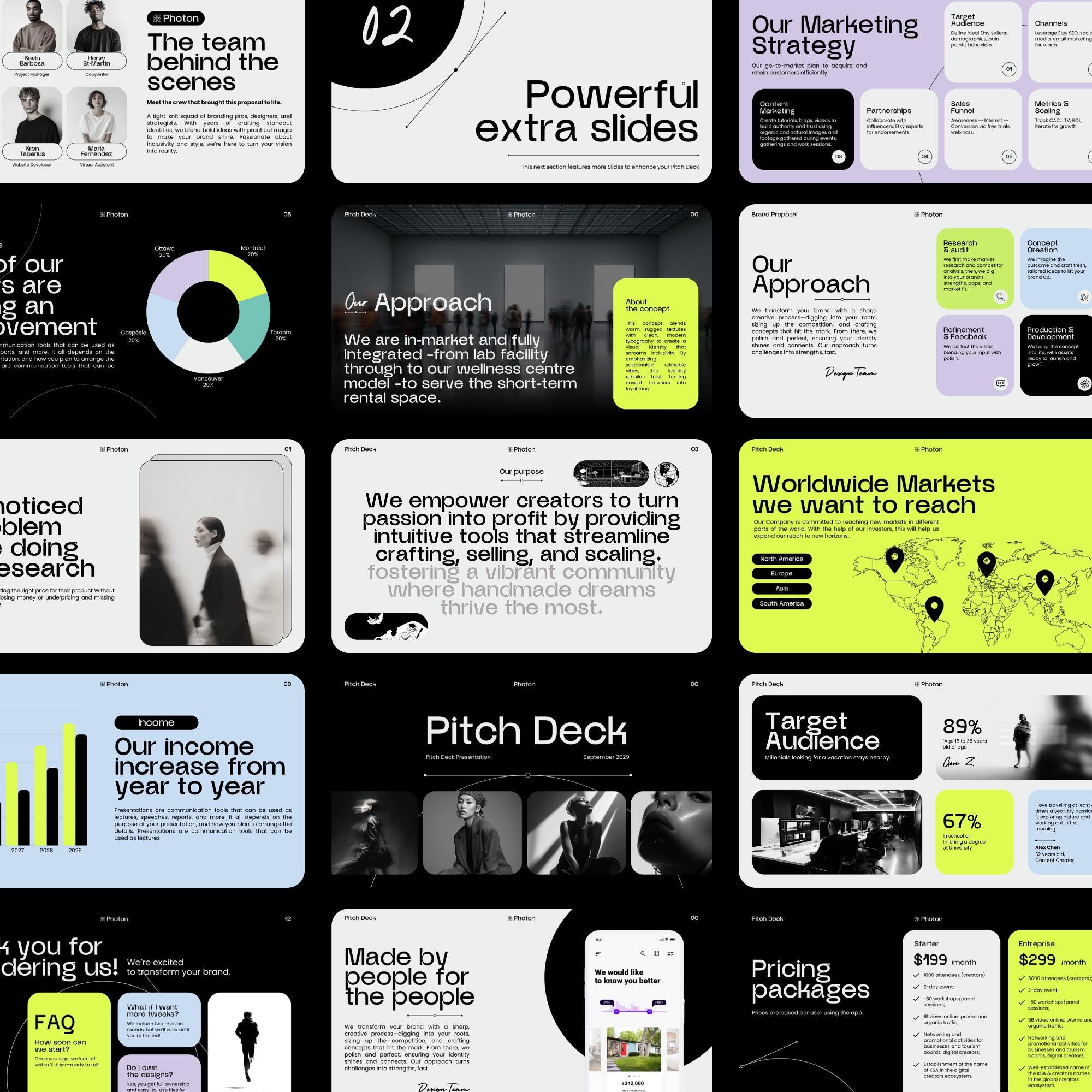 Business Pitch Deck Canva Template | Startup Investor Presentation ...