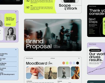 Canva Brand Proposal Presentation Pitch Deck. 16-pages Powerpoint Canva Template