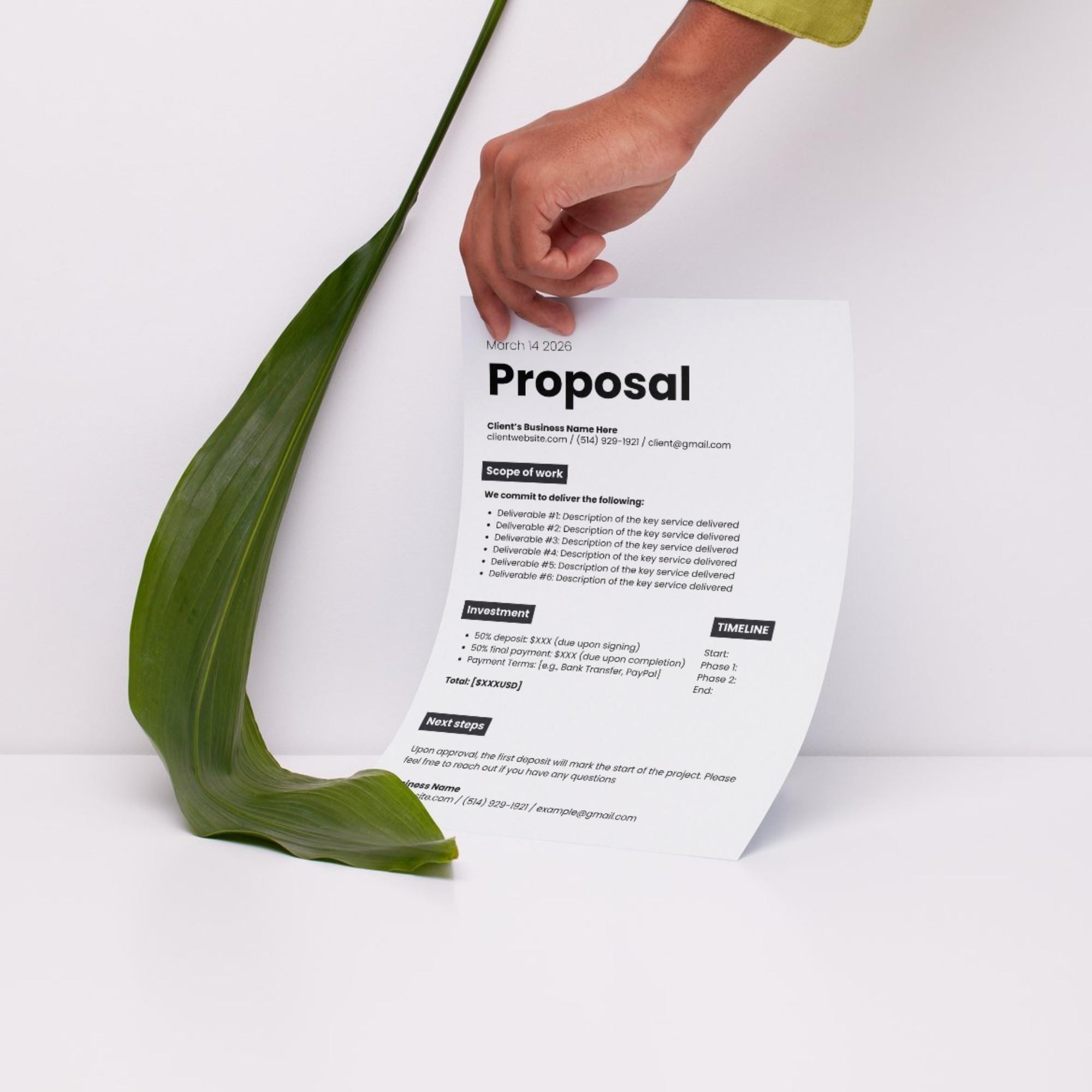 Business Offer Proposal Template, Canva Editable Mockup, Professional ...