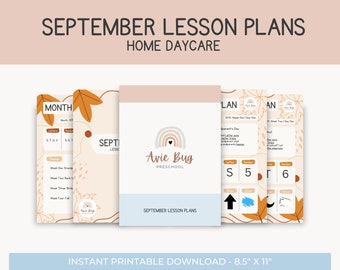 Home Daycare | Daycare Lesson Plans | September | Preschool Learning | Toddler Printables | Homeschool | Daycare Provider Planning