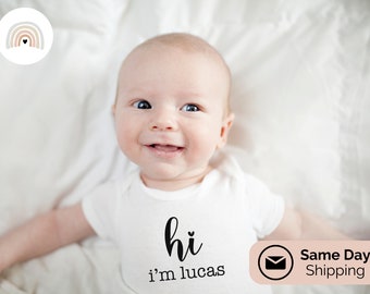 Personalized Baby Onesies® | Hi, I'm... | Custom Onesie®,  Baby Shower Gift, Baby Announcement, Baby Clothes, Online Boutique