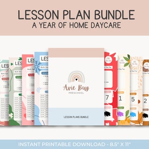 Home Daycare Lesson Plans: 12 Month Curriculum (Digital Download)