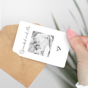 Personalice las tarjetas de billetera de metal "Abuelo y yo": regalo para abuelo, regalo para abuelo, amor de abuelo, nieto, nieta, nieta