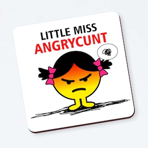 Personalized Coaster &quot;Little Miss Angrycunt&quot; - Qualified accountant coaster, Funny Coaster, Accounting Graduate, Graduation Gift