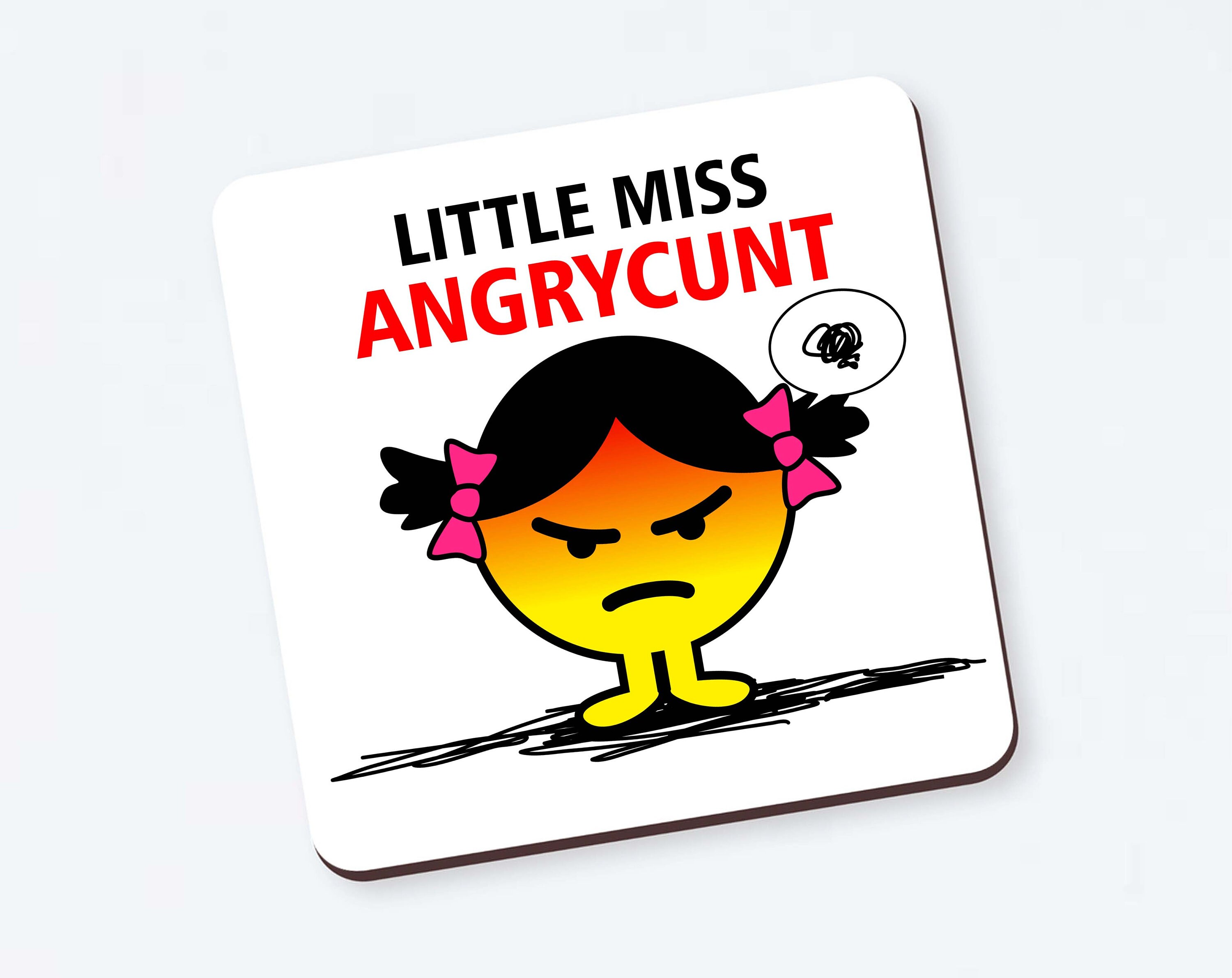 Personalized Coaster "Little Miss Angrycunt" - Qualified accountant coaster, Funny Coaster, Accounting Graduate, Graduation Gift