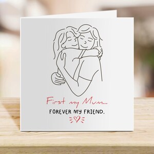 First My Mum Mother&#39;s Day Card – Mum Gift, Sentimental Mum Card, Mother&#39;s Day Greeting, Mum Appreciation, Heartfelt Mum Quote