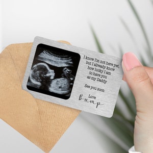 Baby Ultrascan Gift Wallet Photo Card, New Daddy Gift, Pregnancy Scan Keepsake, New grandad gift, New grand mum, New mum gift, ultrasound