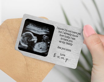 Tarjeta fotográfica de billetera de regalo Ultrascan para bebés, regalo de nuevo papá, recuerdo de escaneo de embarazo, regalo de nuevo abuelo, nueva abuela, regalo de nueva mamá, ultrasonido