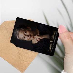 Tarjeta de billetera personalizada In Memoriam: regalo para la familia, regalo de recuerdo de metal, regalo en memoria, tarjetas conmemorativas