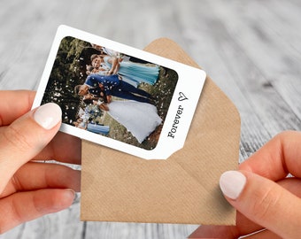 Custom metal photo wallet card Forever, for boyfriend or girlfriend, husband or wife, anniversary photo gift for him, personalise photo,