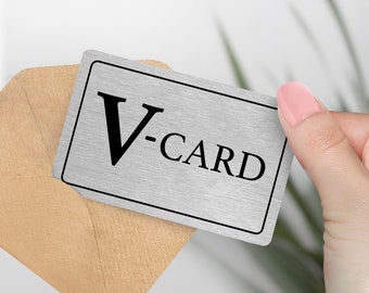 Personalized  Metal wallet cards "V-Cards", Funny gift, Virginity Humor Gift, Joke meme, gift for prank