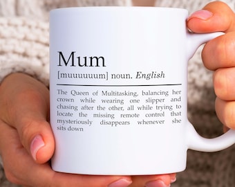 Unique Mugs "Mums Definition" - Funny Gift For Mother, Birthday Gift, Mothers Day, Gift for mum, bestie, custom mugs gif
