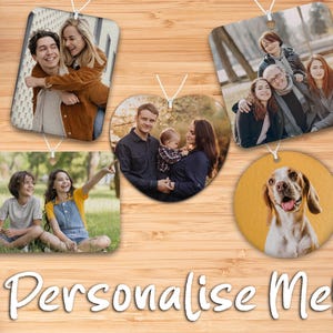 UNSENTED Personalised Car Air Freshener Double Sided - Photo Car Air Freshener - Personalised Gift - Personalised Car Accessories