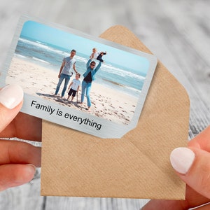 Carte photo personnalisée avec portefeuille en métal pour papa, cadeau mari, grand-père / premier souvenir de la fête des pères, cadeau de Noël personnalisé lui cadeau pour papa