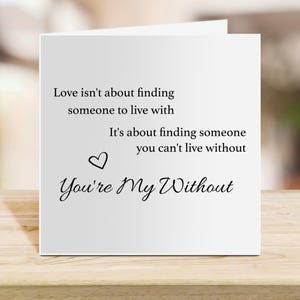 Tarjeta romántica de amor para pareja / Tarjeta con frase "Eres mi amor" / Idea de regalo para aniversario, San Valentín, novio o novia