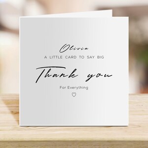 Tarjeta de agradecimiento personalizada: tarjeta de nombre personalizada en varios estilos, tarjeta de felicitación minimalista para ella, regalo para maestra, agradecimiento a una amiga.