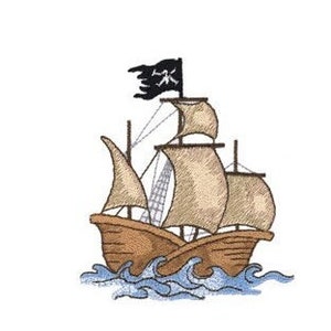 Pirate Ship - Machine Embroidery Design