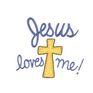 Jesus Loves Me - Machine Embroidery Design