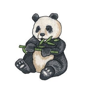 Panda Eating - Machine Embroidery Design