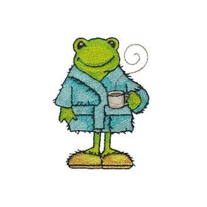 Frog In A Robe - Machine Embroidery Design