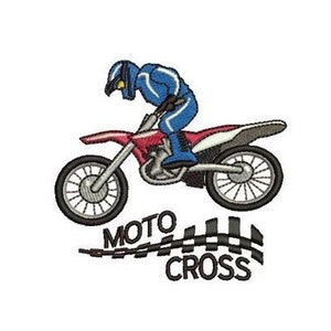 Motocross Racing - Machine Embroidery Design