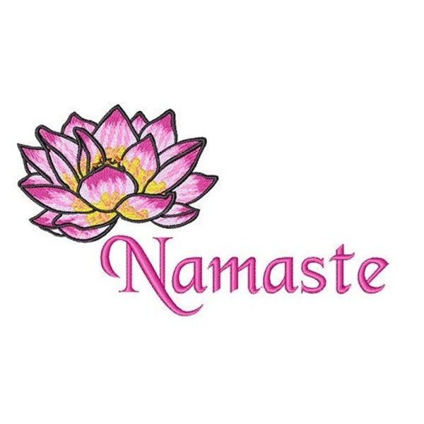 Lotus Namaste - Machine Embroidery Design