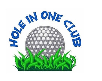 Hole In One Club - Machine Embroidery Design