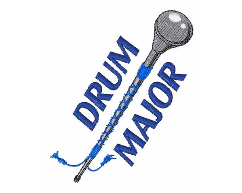 Drum Major Machine Embroidery Design Etsy