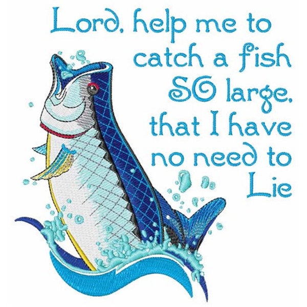 Fishing Prayer - Machine Embroidery Design