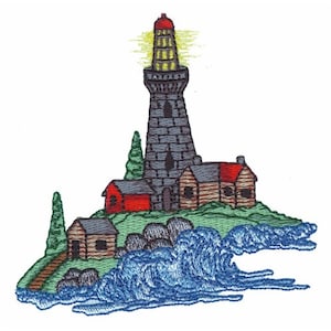 Lighthouse Scene - Machine Embroidery Design