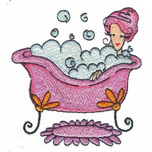 Bathing Woman - Machine Embroidery Design