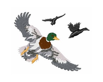Kleine Stockenten im Flug - Stickdatei für die Stickdatei