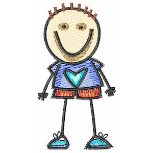Stick Boy - Machine Embroidery Design