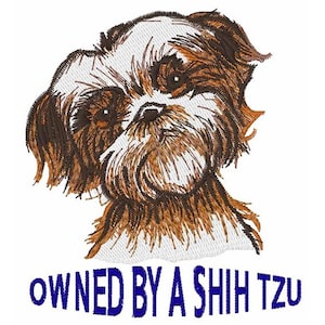 Owned By Shih Tzu - Machine Embroidery Design
