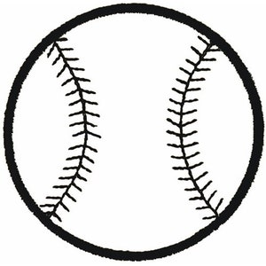 Baseball Outline - Machine Embroidery Design