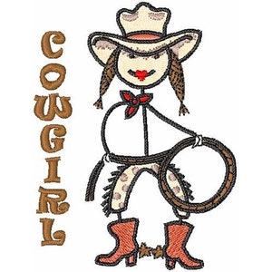 Cowgirl - Machine Embroidery Design
