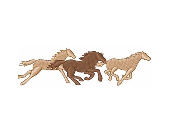 Running Mustangs - Machine Embroidery Design