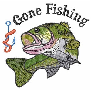 Gone Fishing - Machine Embroidery Design