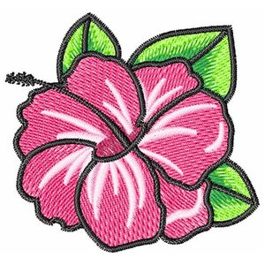 Hibiscus - Machine Embroidery Design