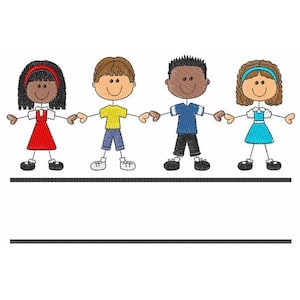 School Namedrop With Kids - Machine Embroidery Design