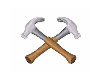 Small Crossed Hammers - Machine Embroidery Design