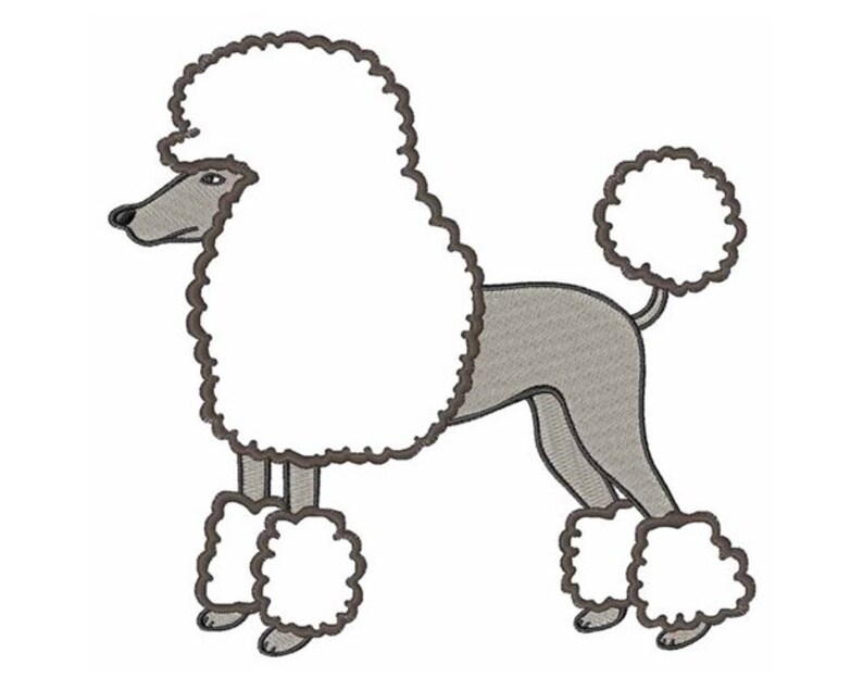 Large Poodle Applique Machine Embroidery Design - Etsy