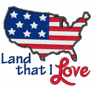 Land That I Love - Machine Embroidery Design
