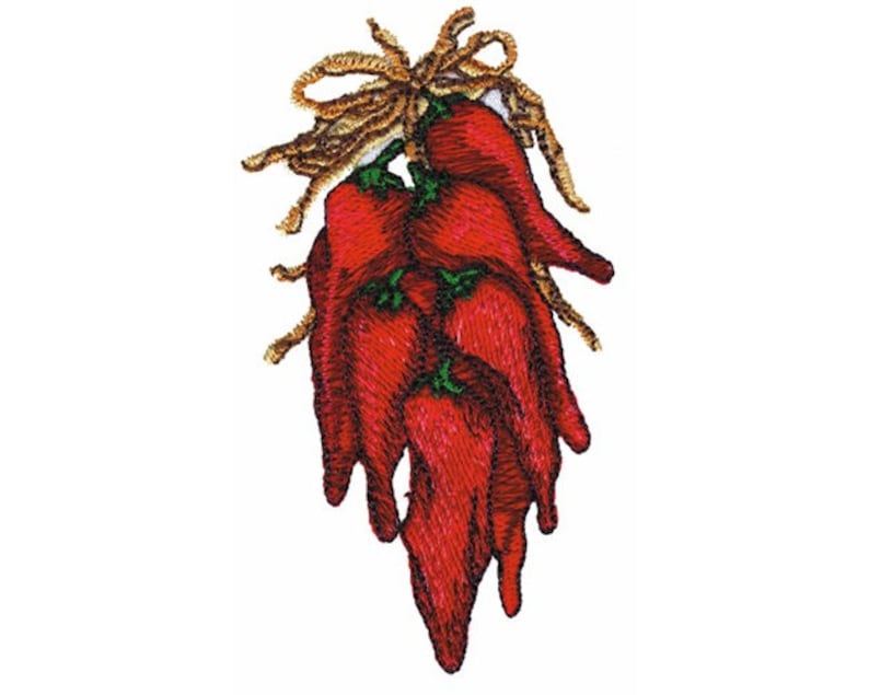 Chili Peppers Machine Embroidery Design Etsy
